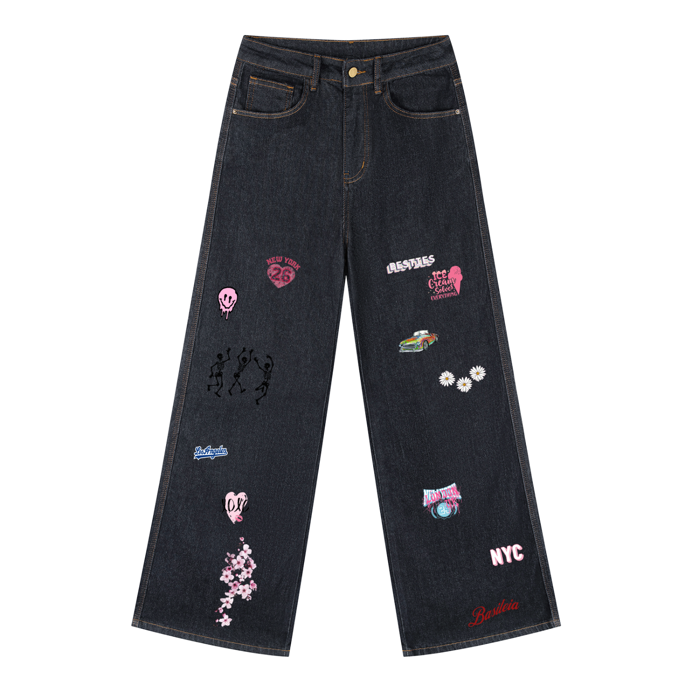 Basileia - Women's Straight-Leg Denim Jeans
