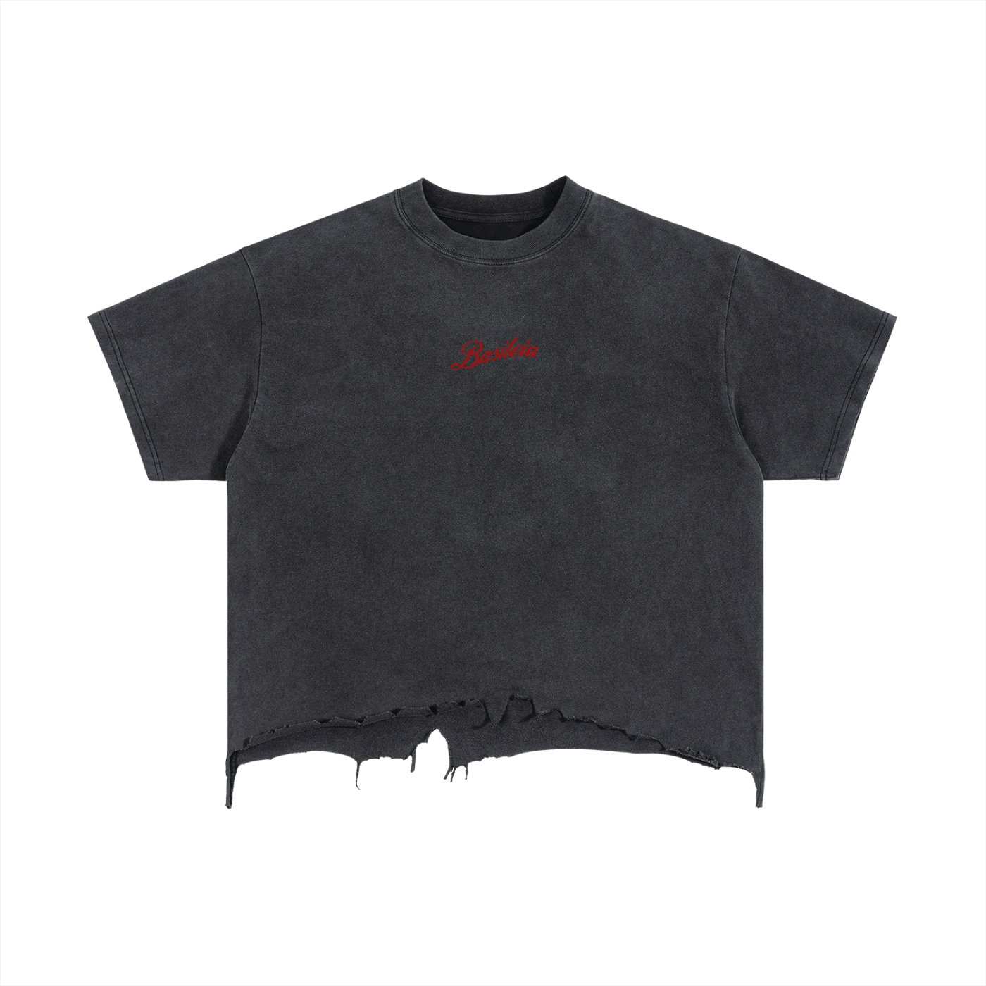 Basileia - Vintage Wash Distressed Hem Tee