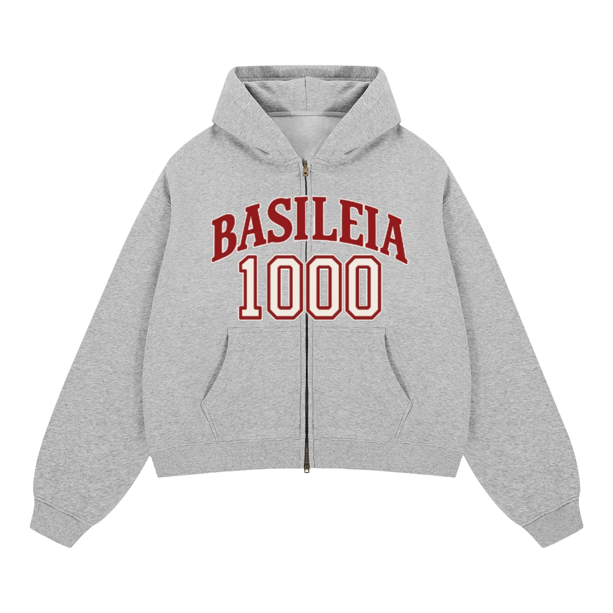 Basileia 1000 - Cropped Zip-up Hoodie