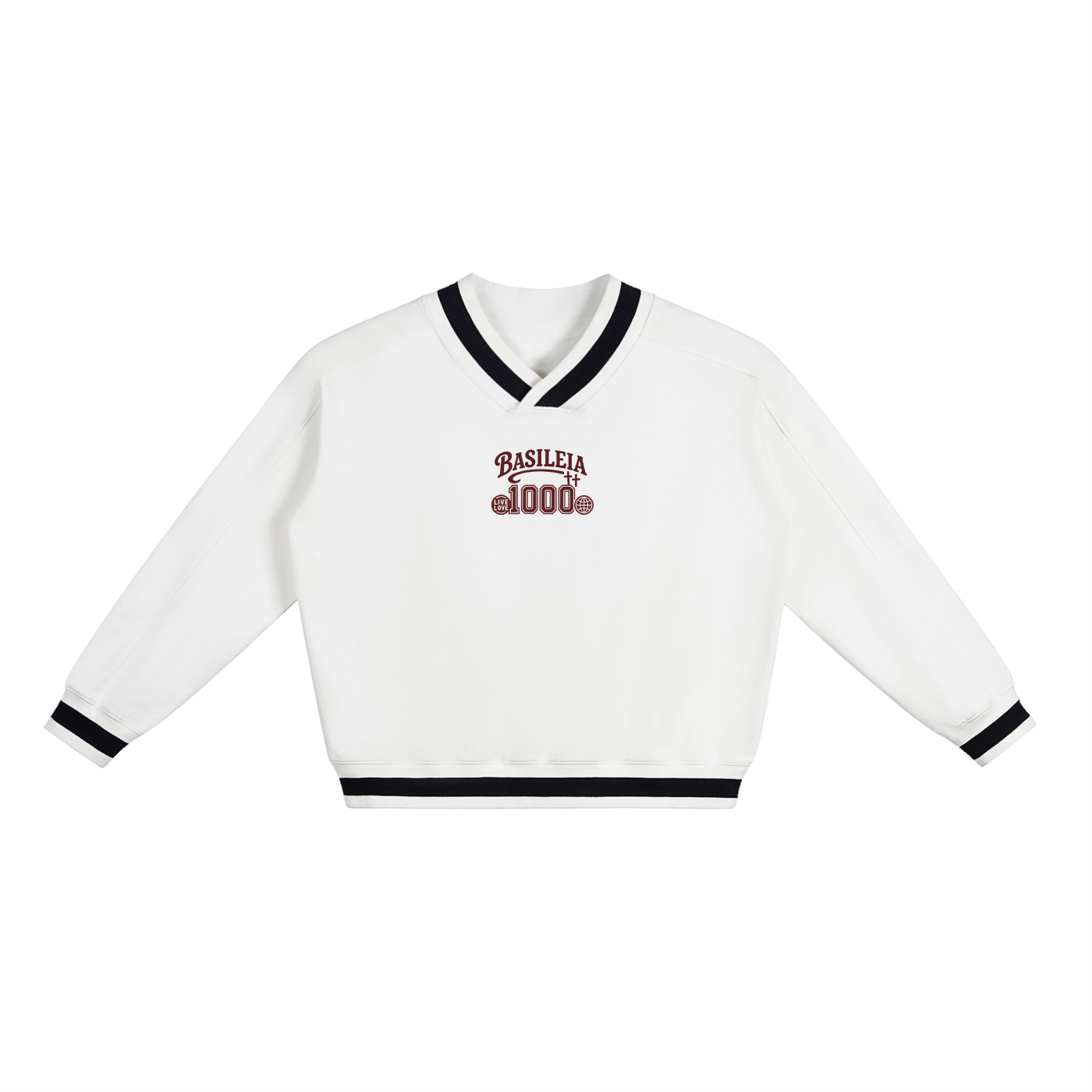 Basileia 1000 - V-Neck Contrast Sweatshirt