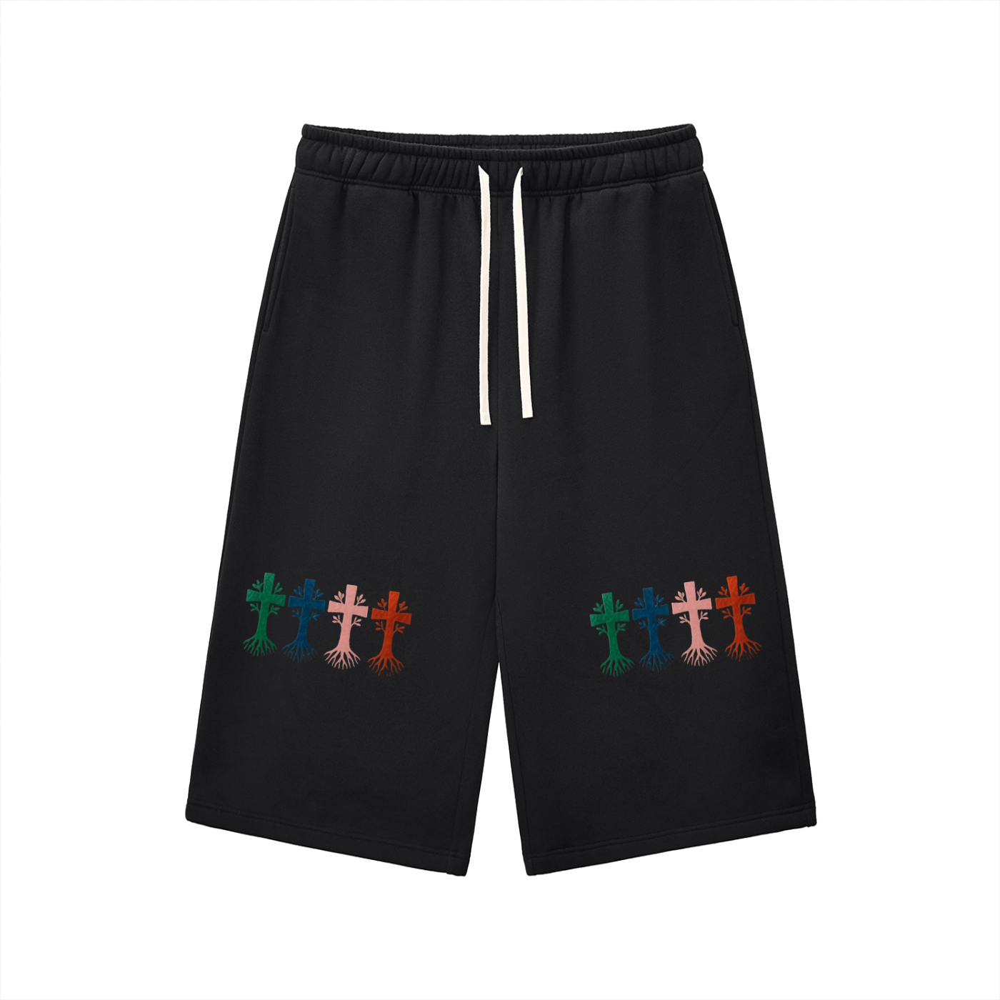 Relaxed Drawstring 3/4 Sweatpants