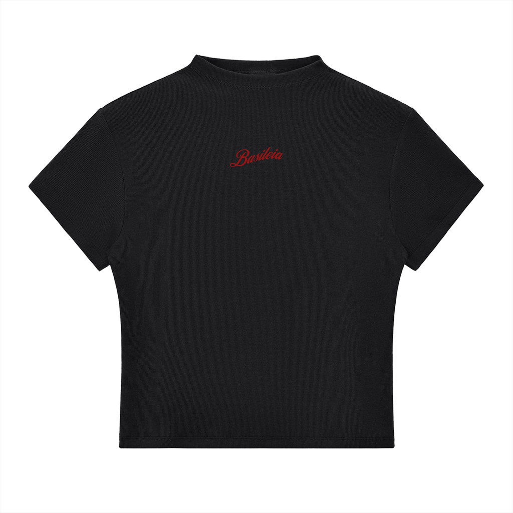 Basileia - Women's Slim Fit Mock Neck Tee
