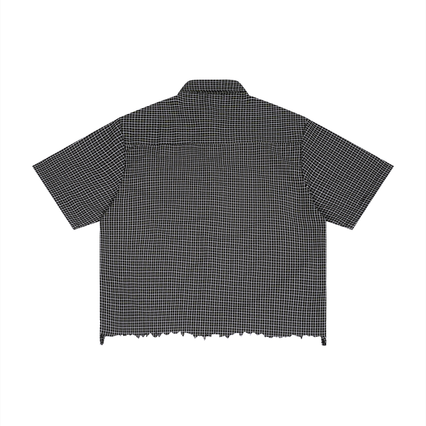 Basileia - Distressed Plaid Boxy Shirt