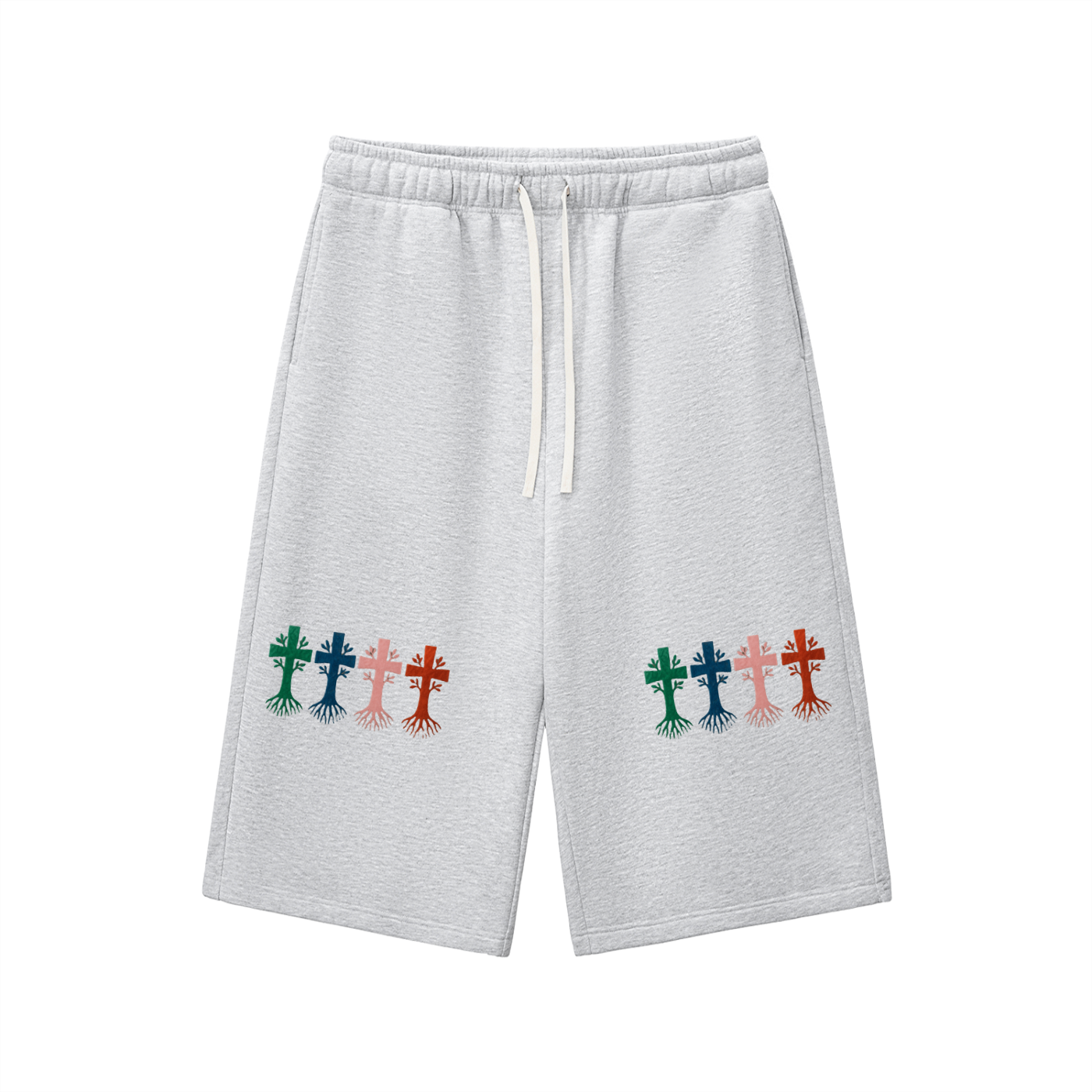 Relaxed Drawstring 3/4 Sweatpants