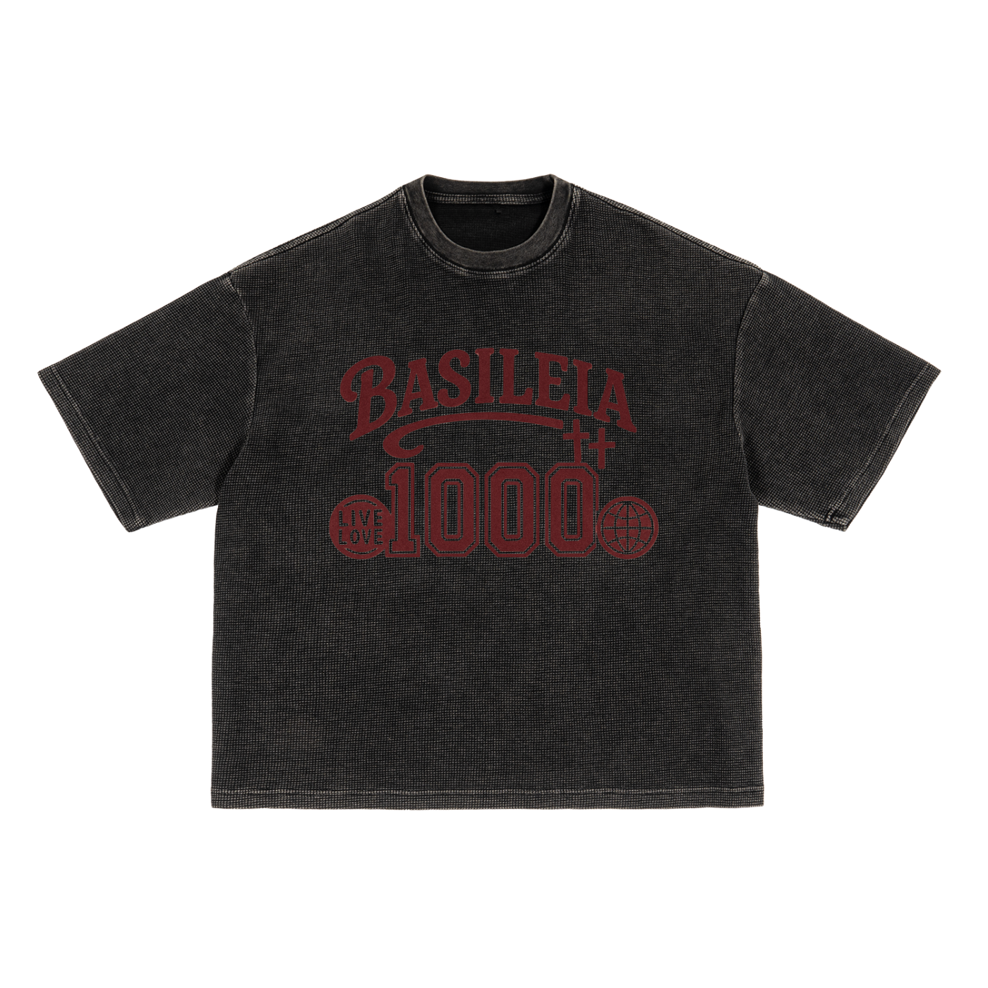 Basileia 1000 - Waffle Washed Boxy Tee