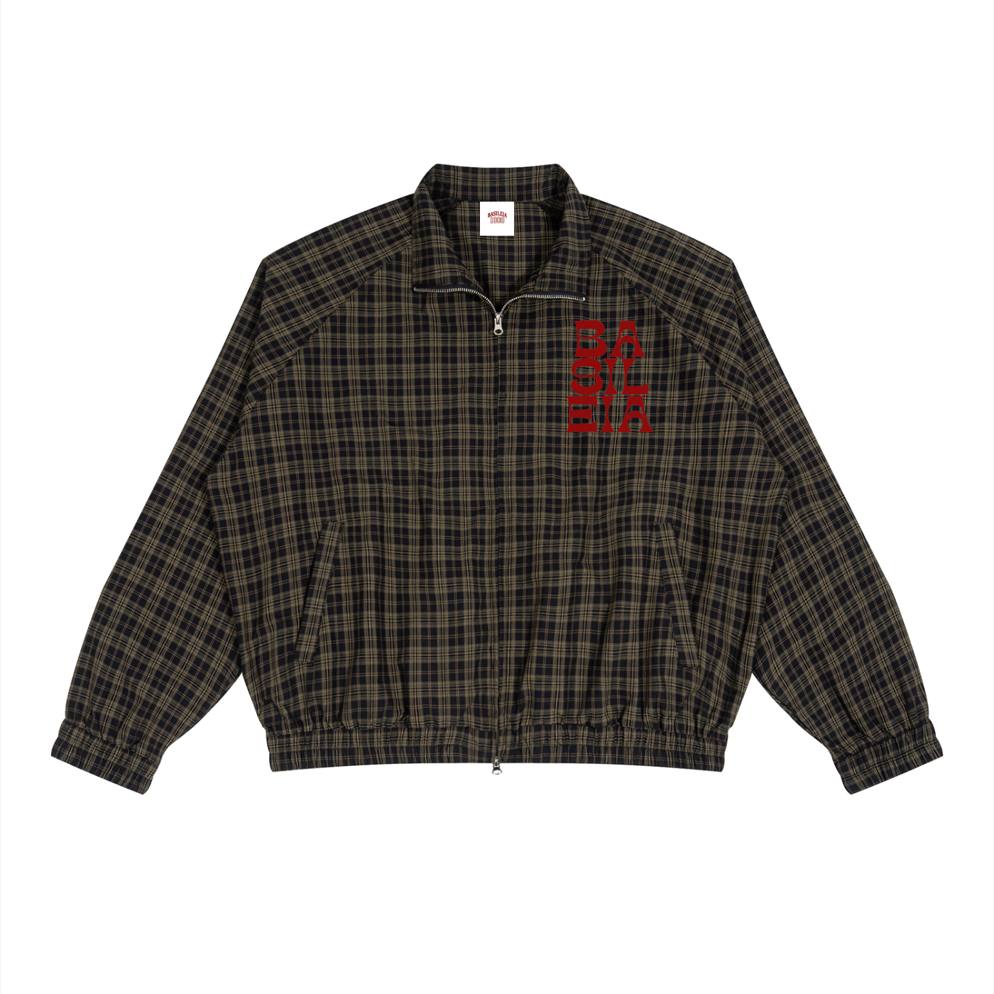 Unisex Plaid Full-Zip Track Jacket