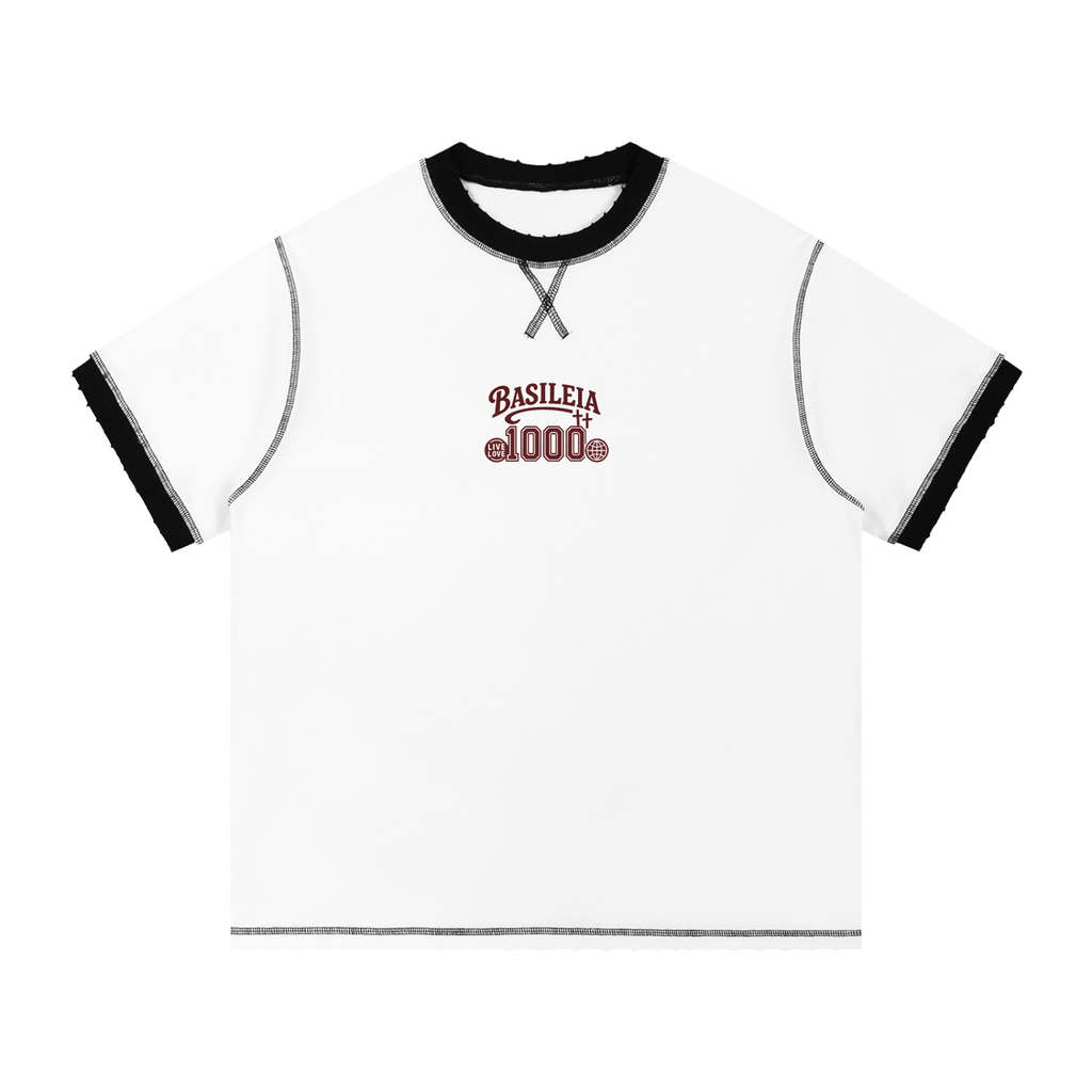 Basileia 1000 - Contrast-Stitched T-Shirt