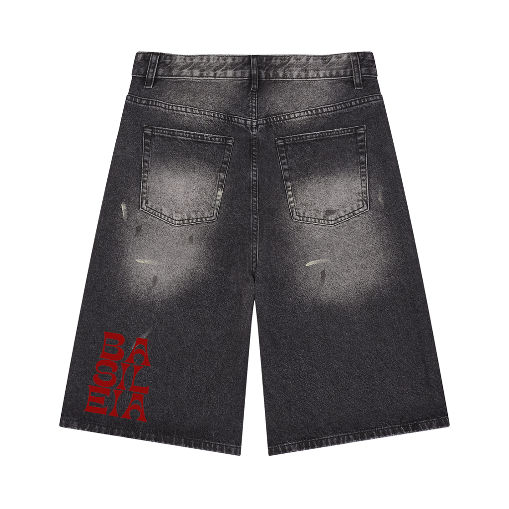 Basileia - Vintage Wash Denim Shorts