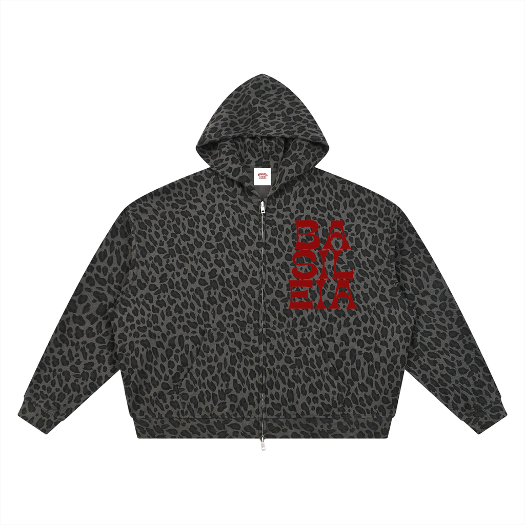 Basileia - Leopard Print Zip Up