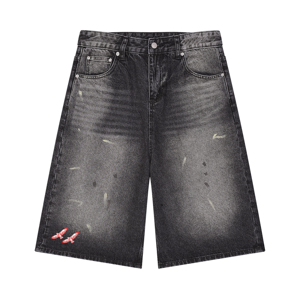 Basileia - Vintage Wash Denim Shorts