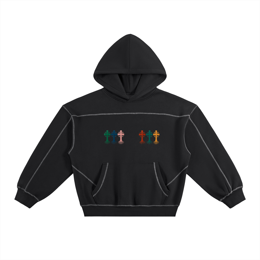 Basileia 1000 - Everlasting Life Contrast-Stitched Hoodie