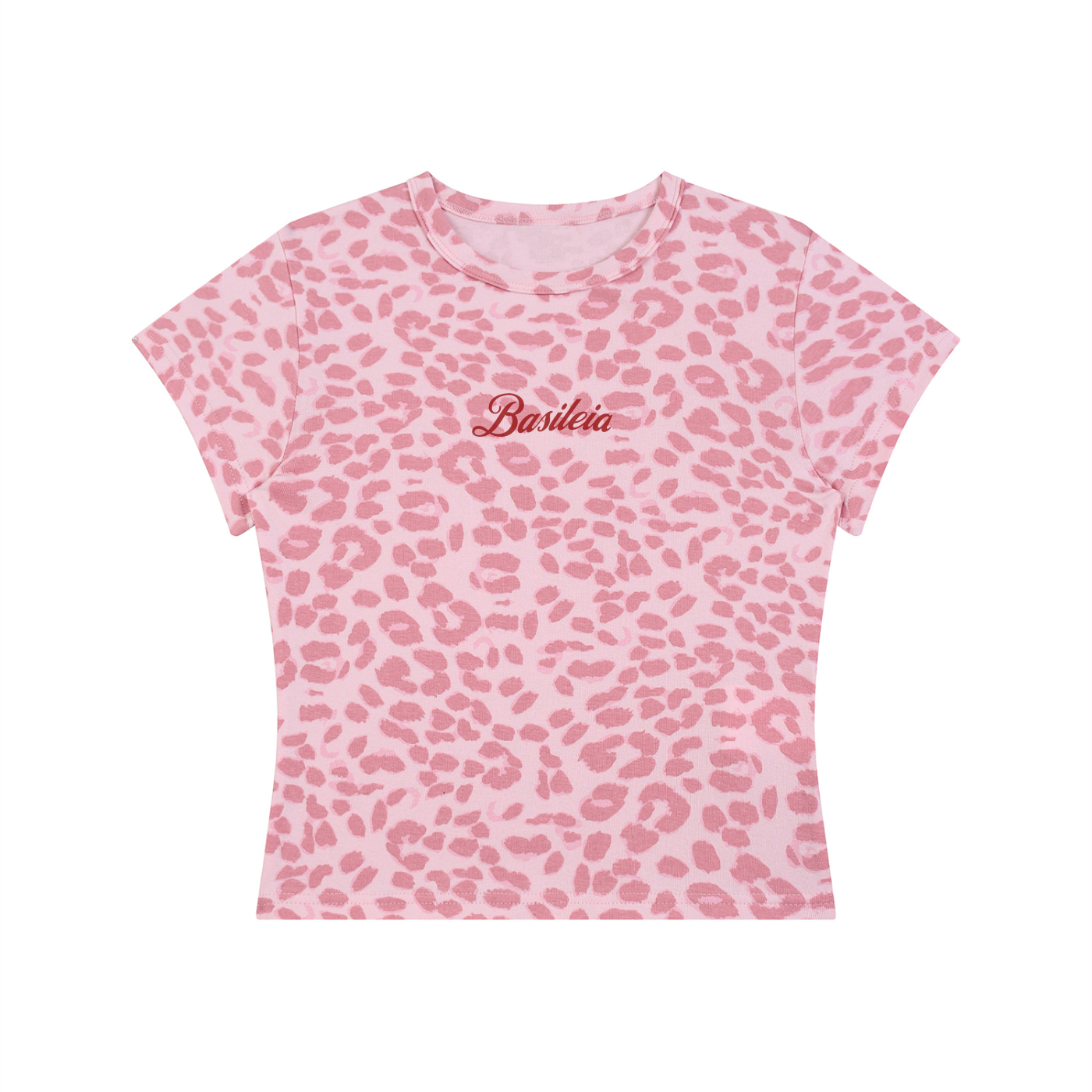 Basileia - Women’s Leopard Print Crop T-Shirt