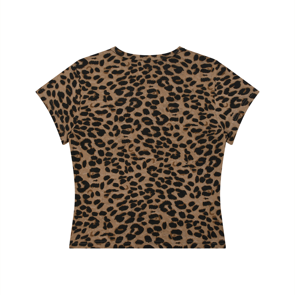 Basileia - Women’s Leopard Print Crop T-Shirt