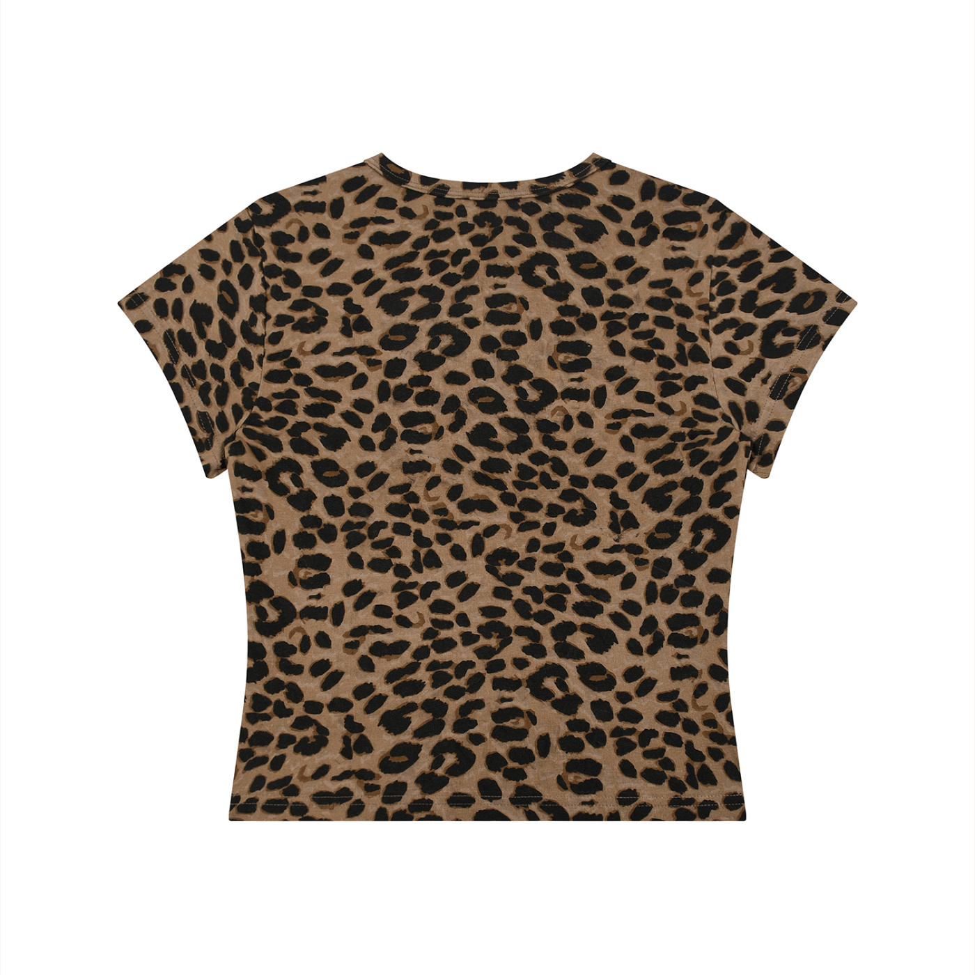 Basileia - Women’s Leopard Print Crop T-Shirt