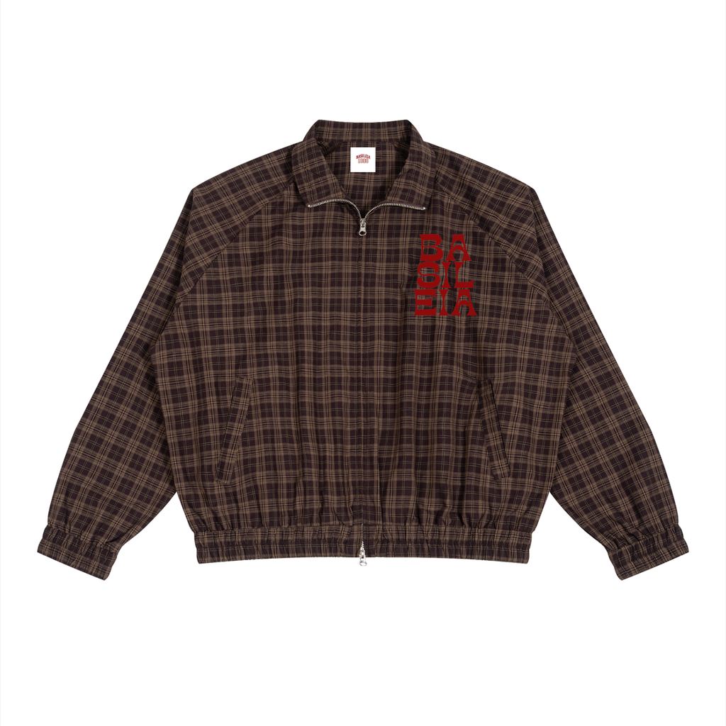 Unisex Plaid Full-Zip Track Jacket